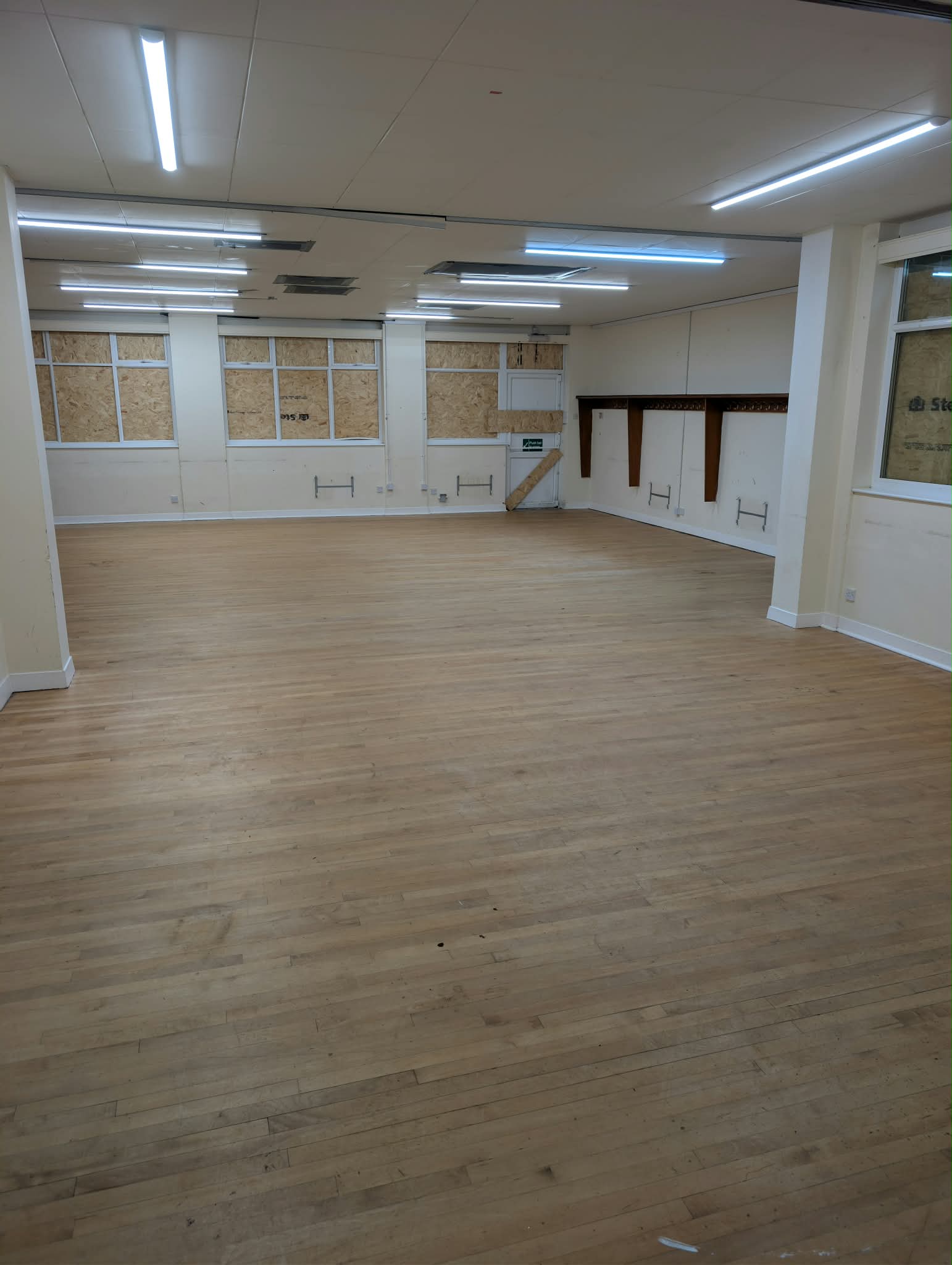 Cleared and cleaned church hall ready for handover