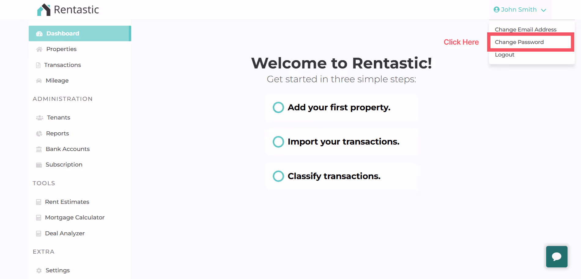 Change Password Feature