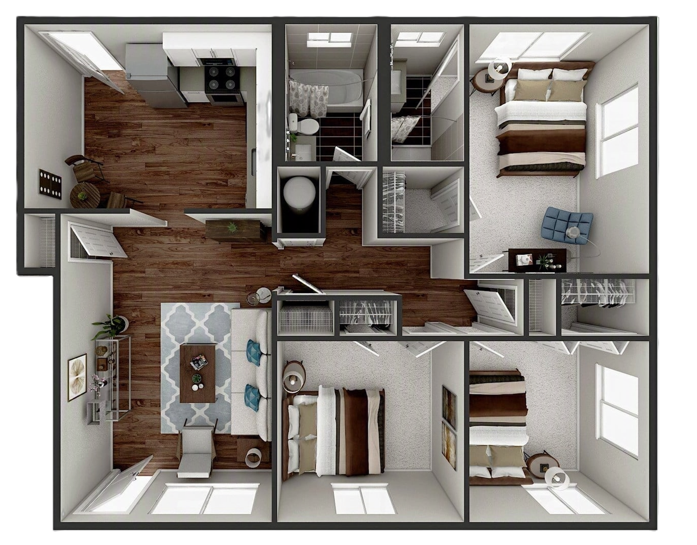 3x2 layout