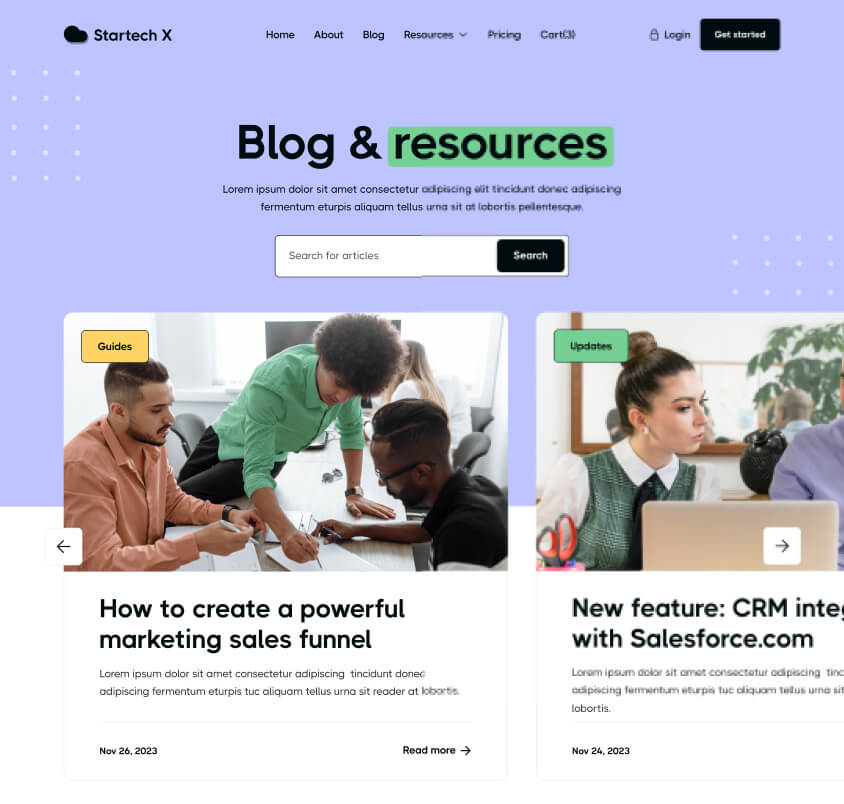 Blog V1 - Fintech X Webflow Template