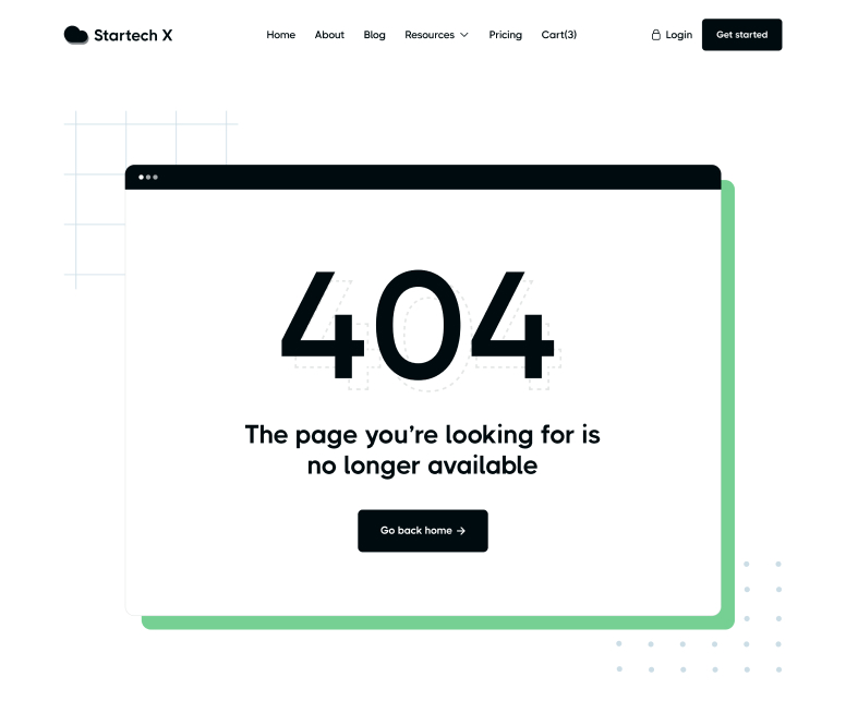 Startech X - Not Found Page - Home Page - Tech Startup Webflow Template