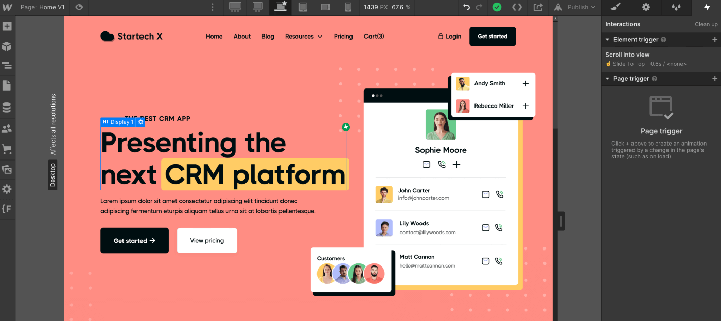 Animations - Startech X Webflow Template