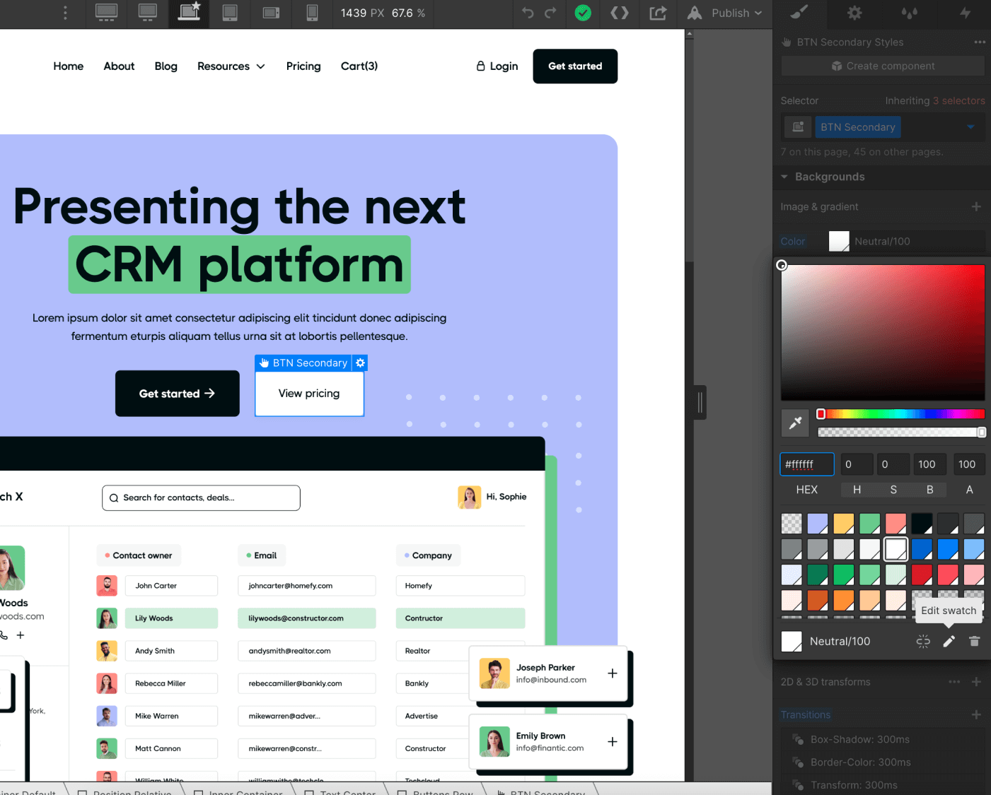Color - Startech X Webflow Template