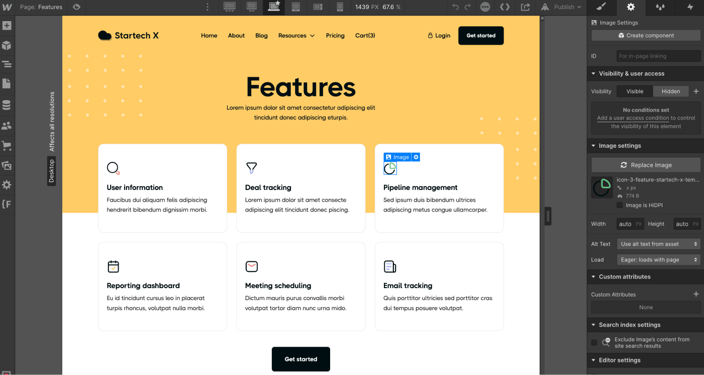 Icons And Graphics - Startech X Webflow Template