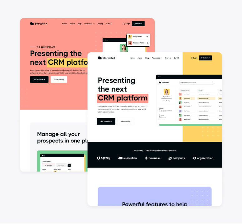Pages Included - Startech X Webflow Template