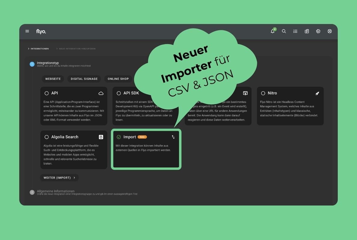 Neue Funktion: Import-Integration