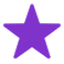 Purple star icon symbolizing rating, review, or favorite status.