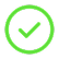 Green check mark icon representing approval, success, or verified status.