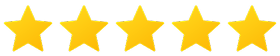 Five gold stars icon representing excellent customer reviews and top-rated healthcare service.