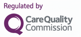 Care Quality Commission logo with text ‘Regulated by’ – representing official healthcare regulation and patient safety standards in the UK.