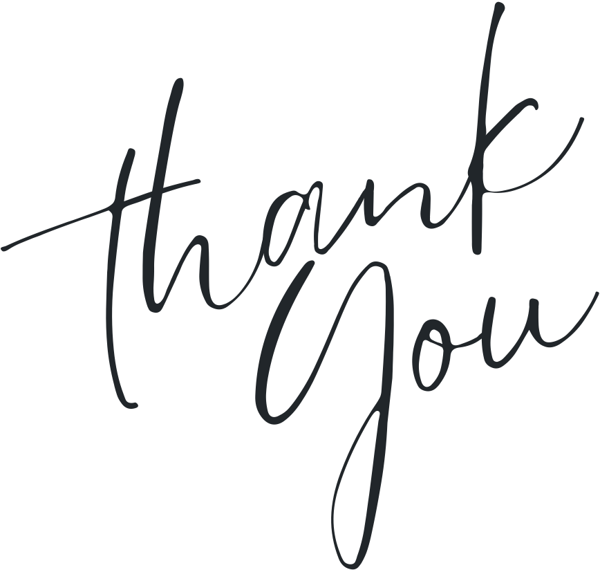 Handwritten "Thank You"