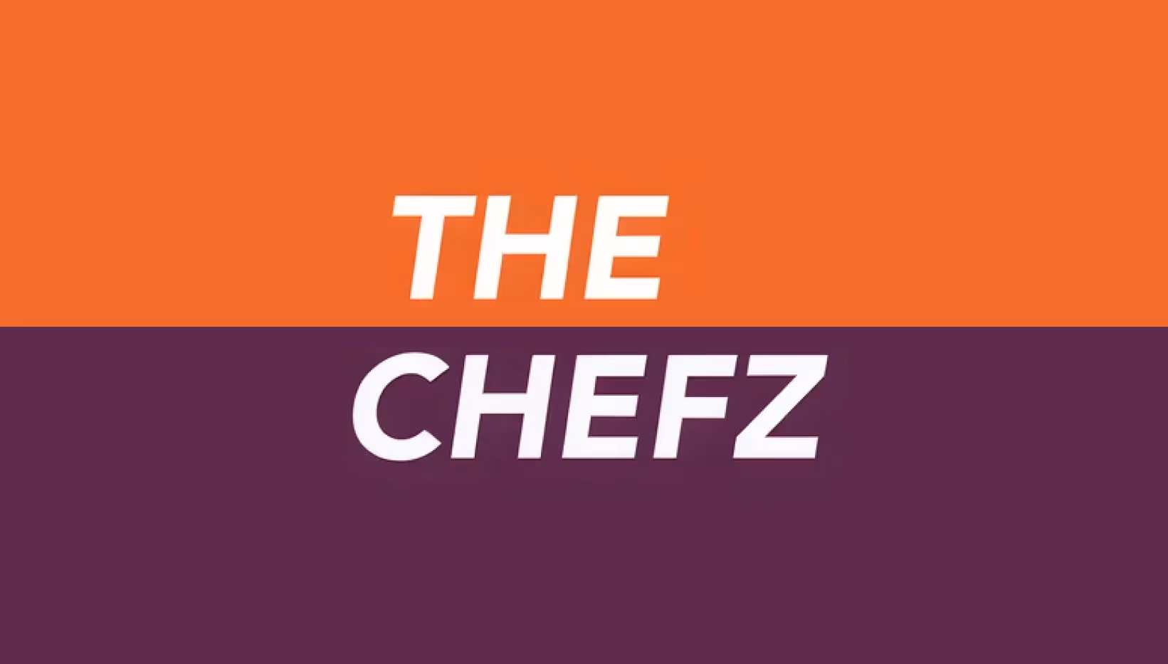 The chefz logo with orange and pink background