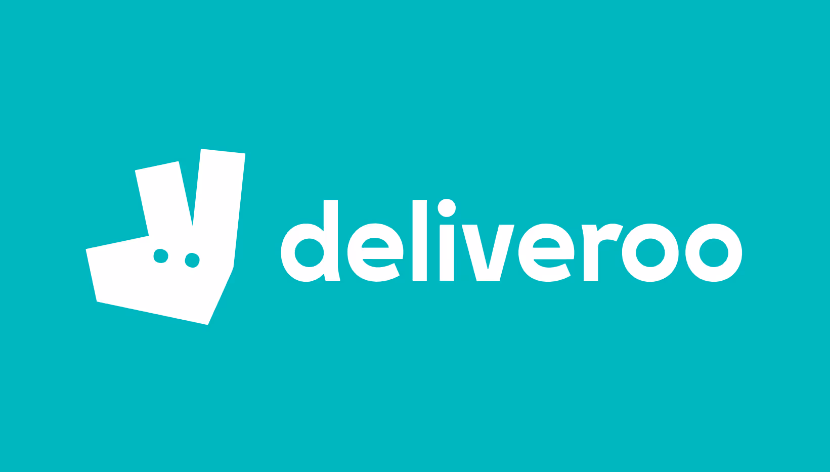 White deliveroo logo with green background
