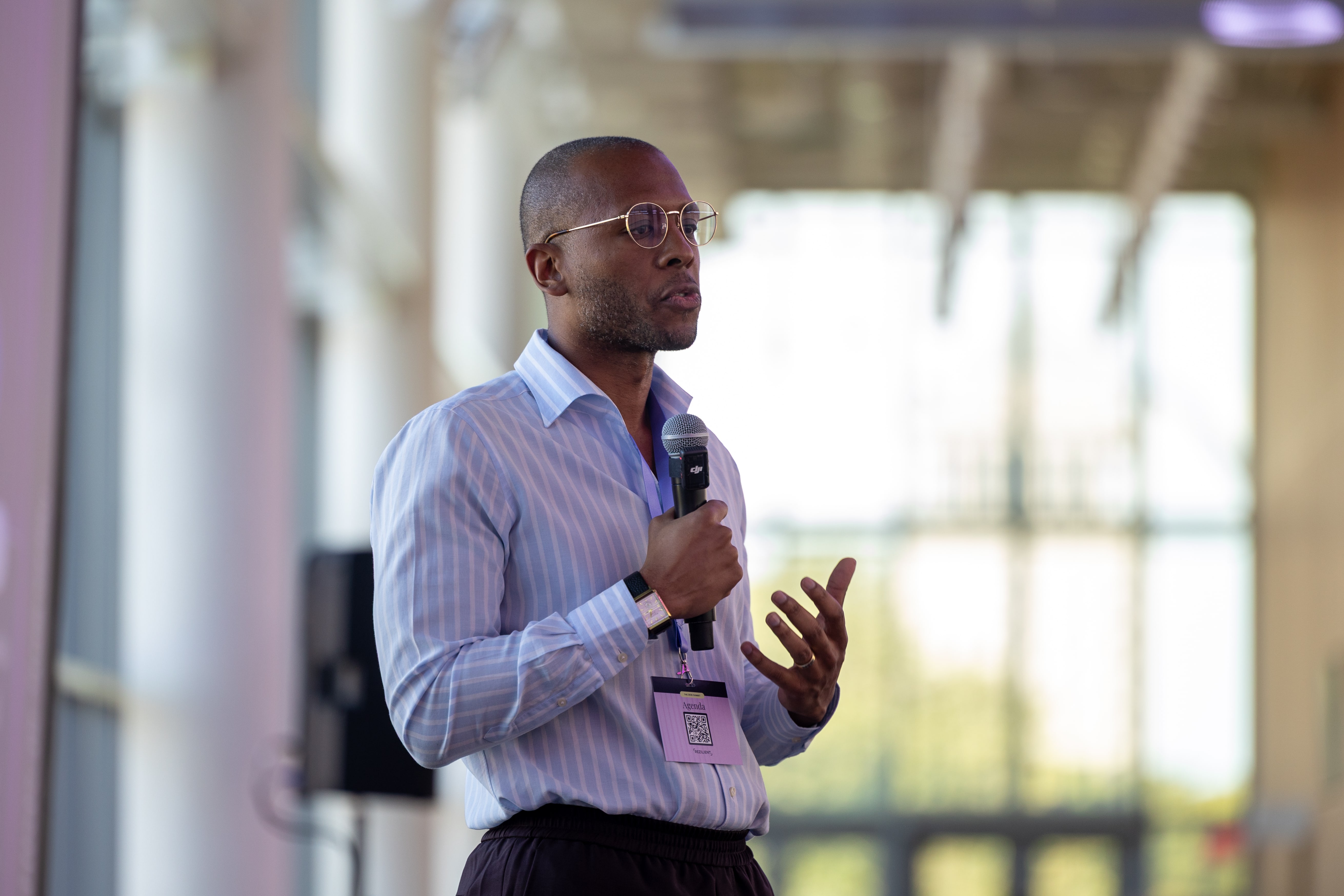 Rezilient Health COO Jeff Gamble, PhD, presents an AI healthcare product announcement at the Rezilient Health Summit 2026.