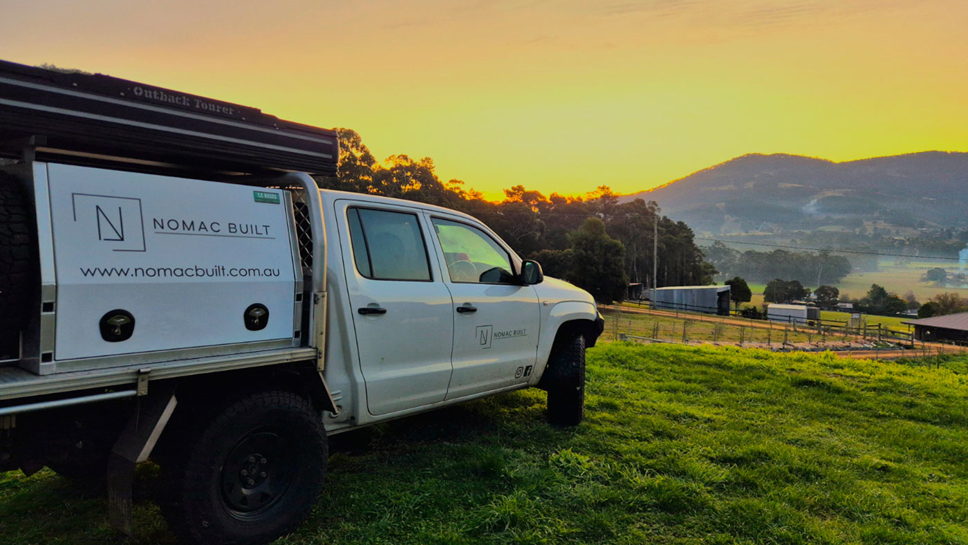 sunrise shot of nomac vehicle 