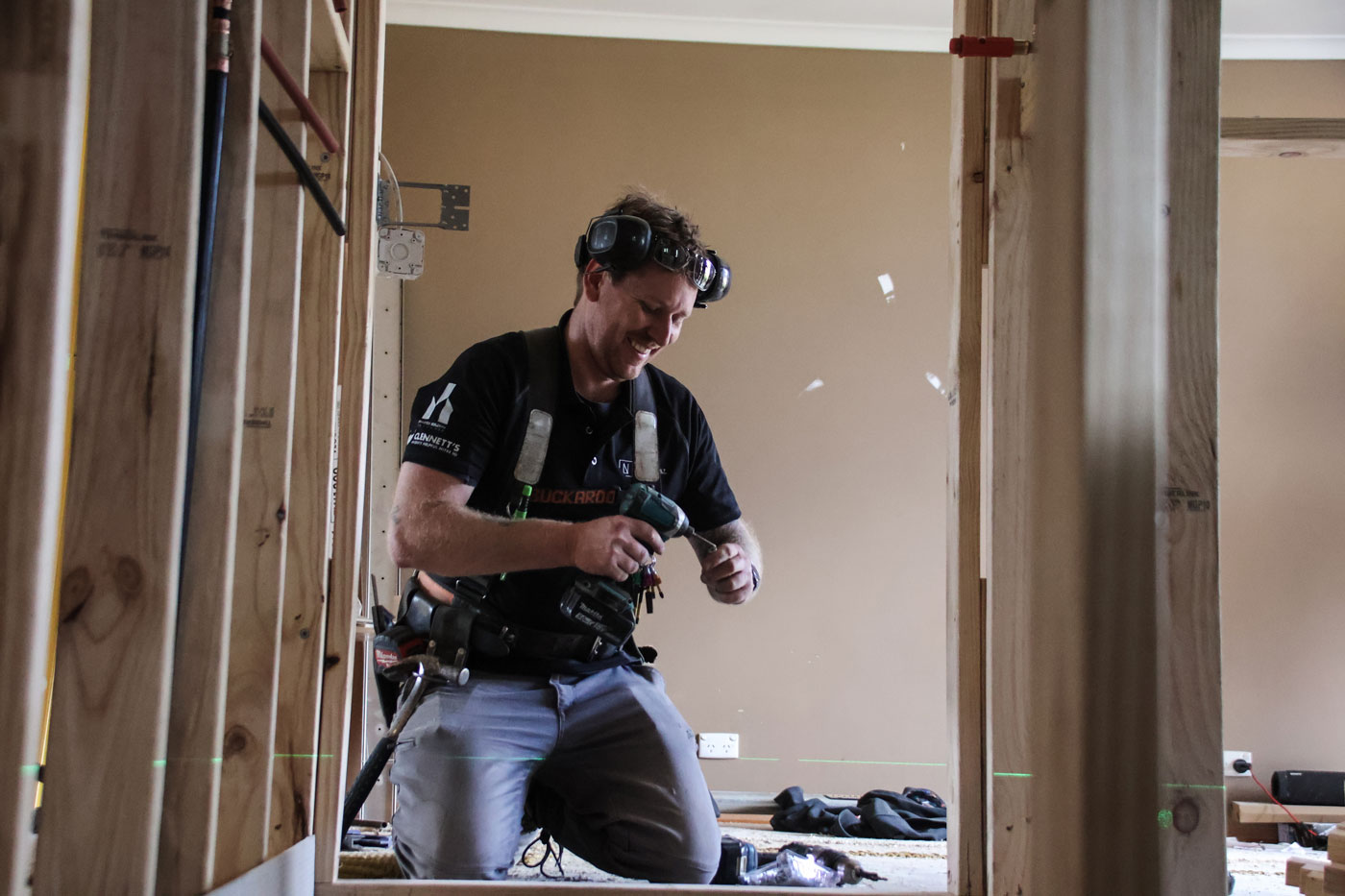 Zak from Noamc Built working on Hobart renovation
