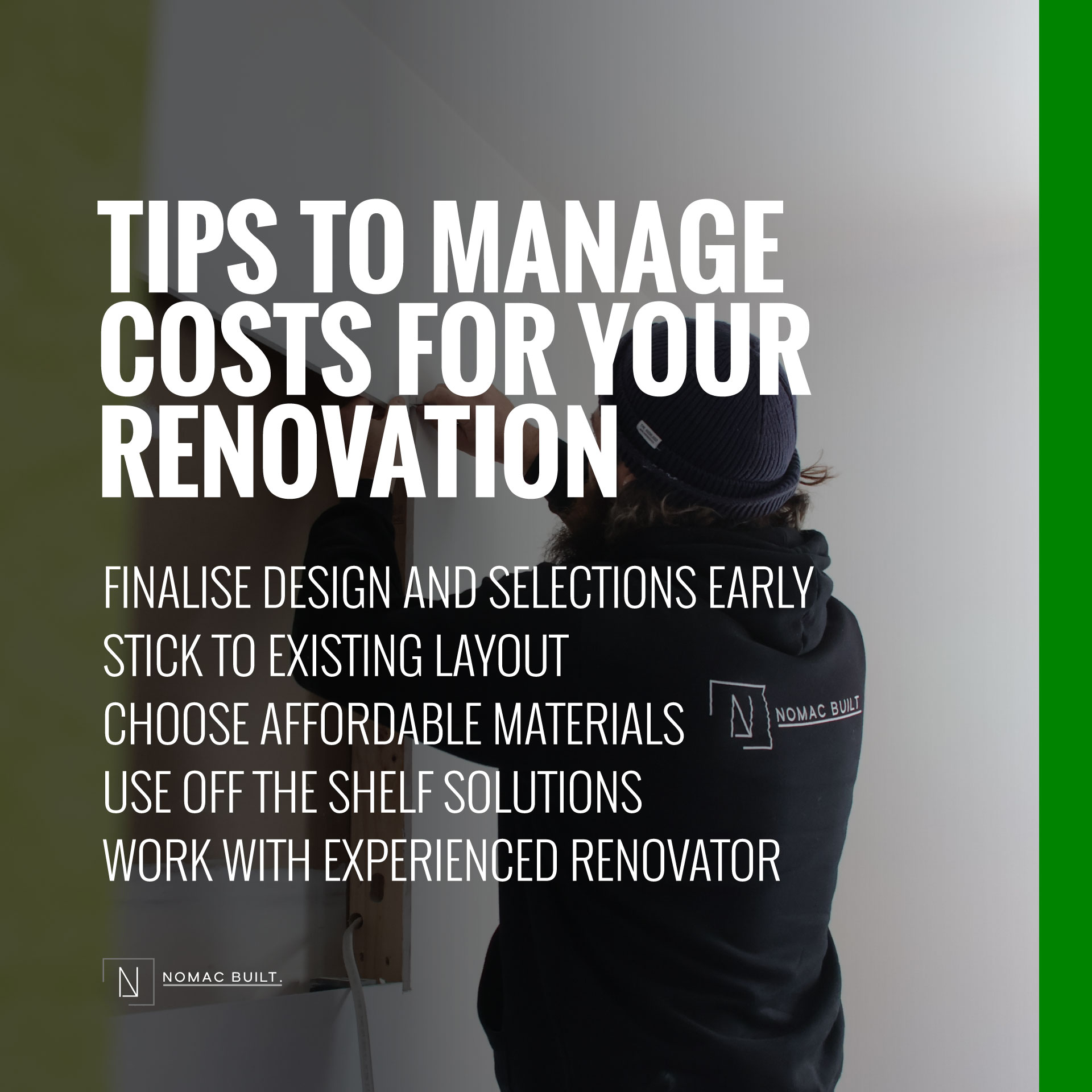 infographic of hobart bathroom renovation tips.