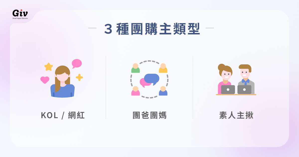3 種團購主類型