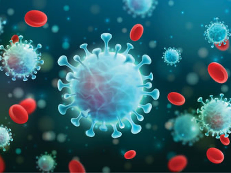 Imagen microscópica del virus utilizada en simulaciones rápidas y avances basados en datos.