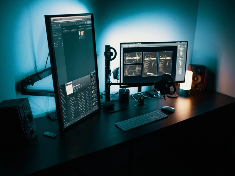 Configuración de dos monitores en un escritorio