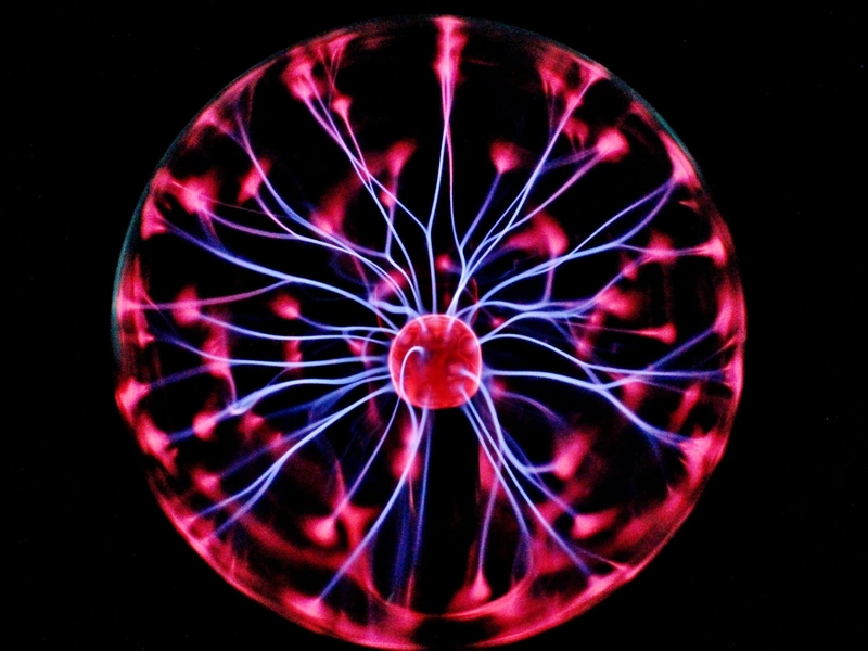 Un globo de plasma brillante