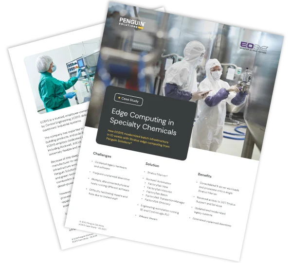 Two pages of a case study in spread layout