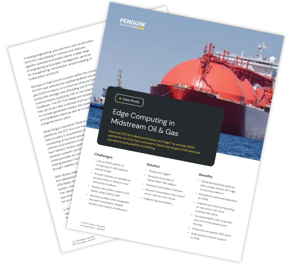 Two pages of a case study in spread layout