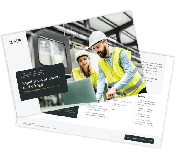 Two pages of a case study in spread layout