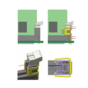 Memory insert retention clips diagram