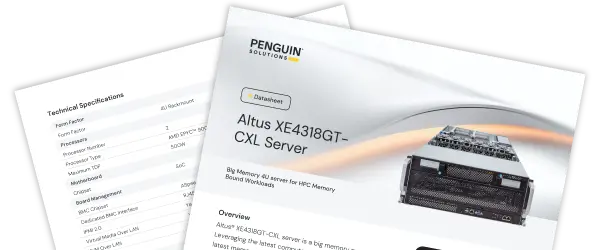 The Penguin Solutions® Altus® XE4318GT-CXL server.