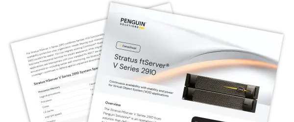 Product brochure for Stratus ftServer V Series