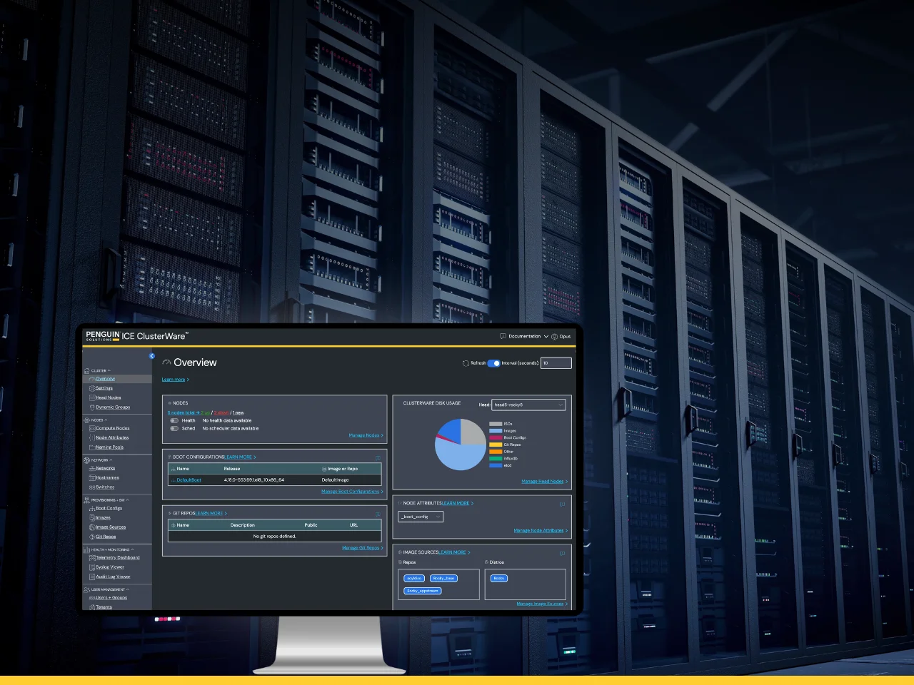 Data center with ICE ClusterWare