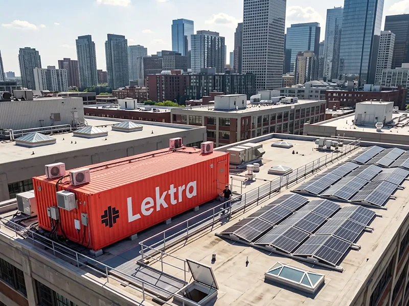 Lektra solar panels on rooftop