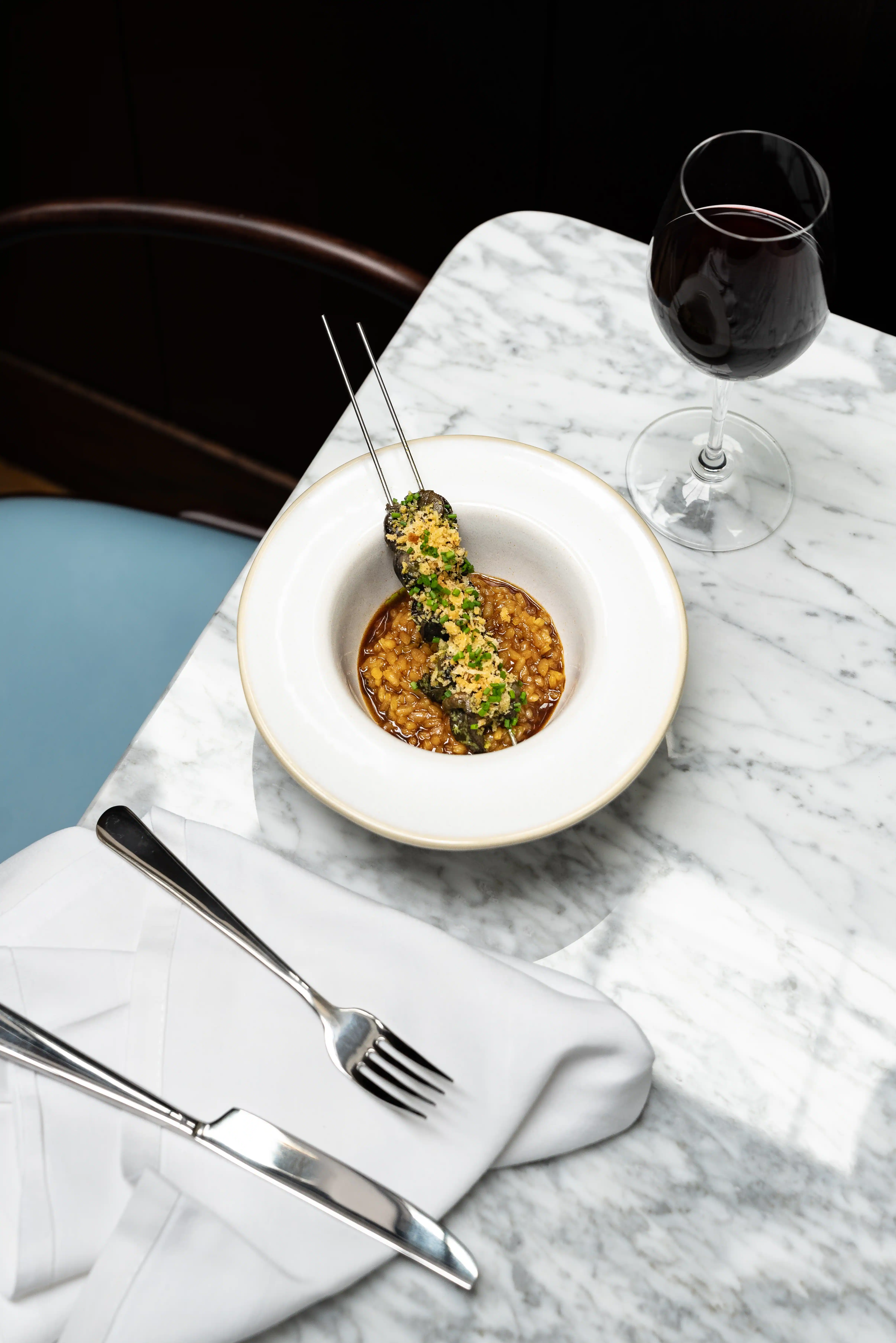 Gourmet appetizer with caviar - Henri Restaurant Henrietta Hotel