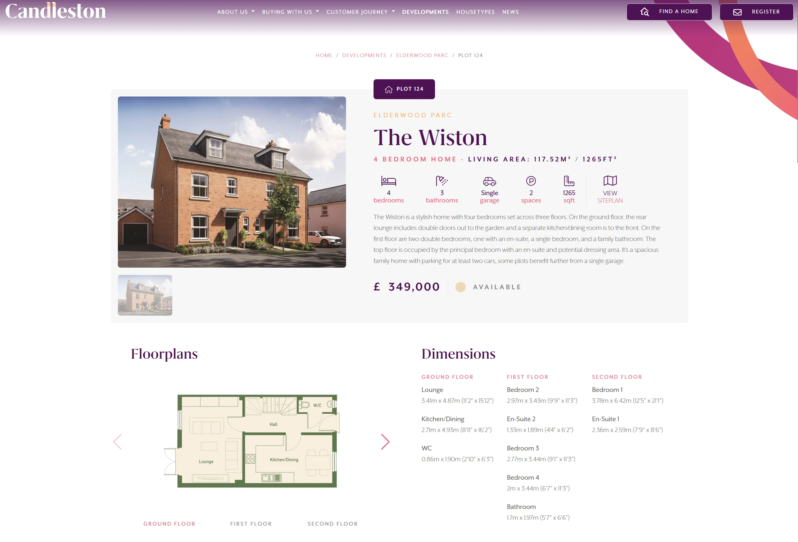 Candleston Homes Corporate Website
