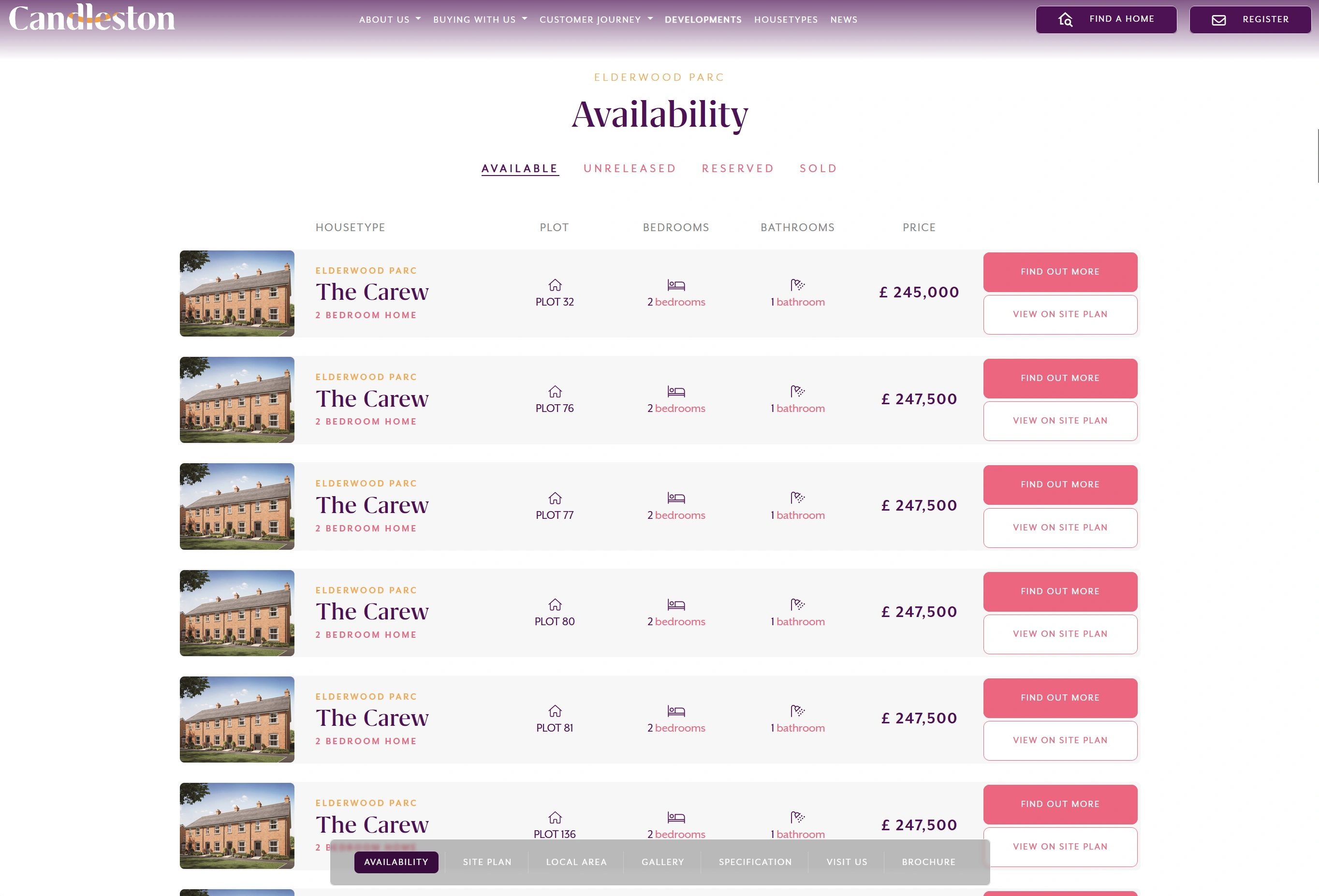 Candleston Homes Corporate Website