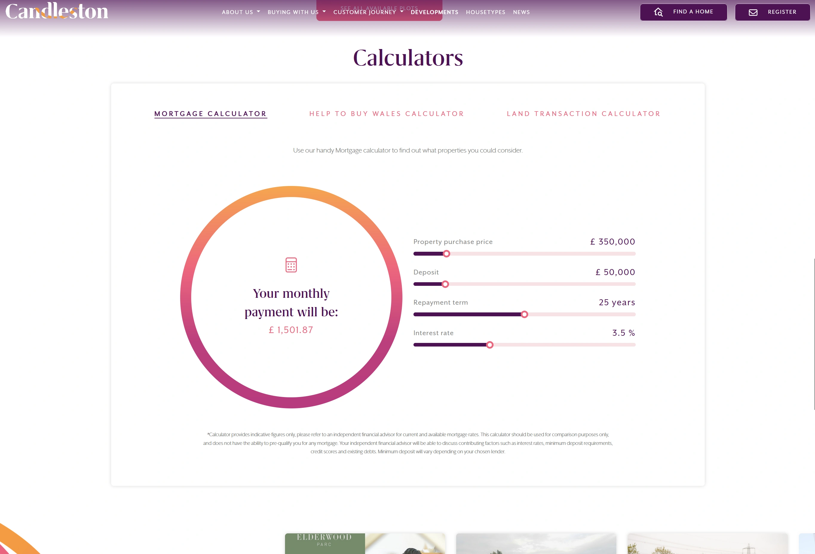 Candleston Homes Corporate Website