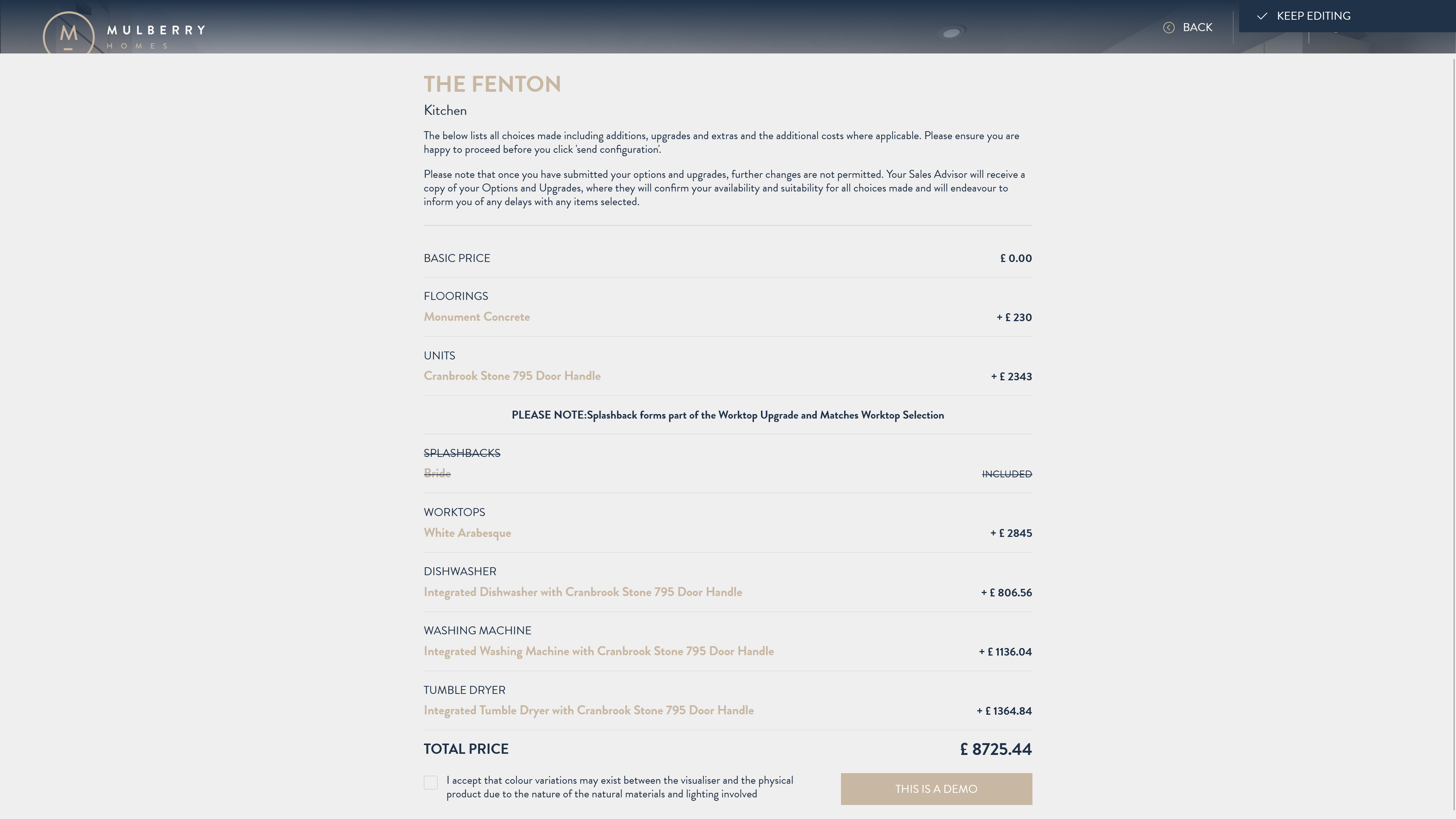 Mulberry Homes Configurator