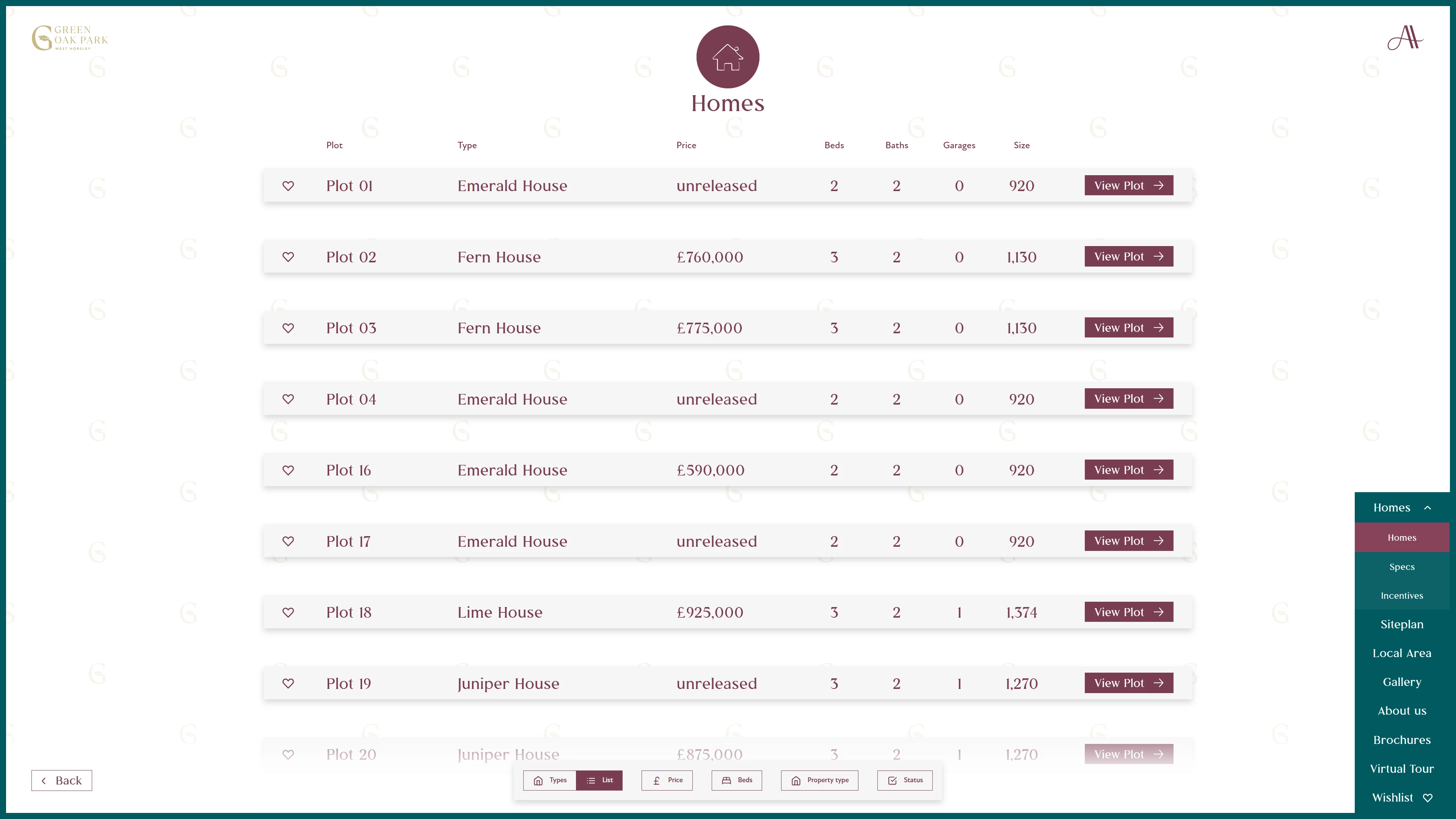 Green Oak Park Interactive Marketing Suite