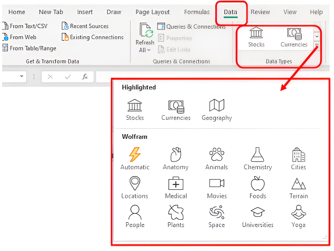 data-type-in-excel