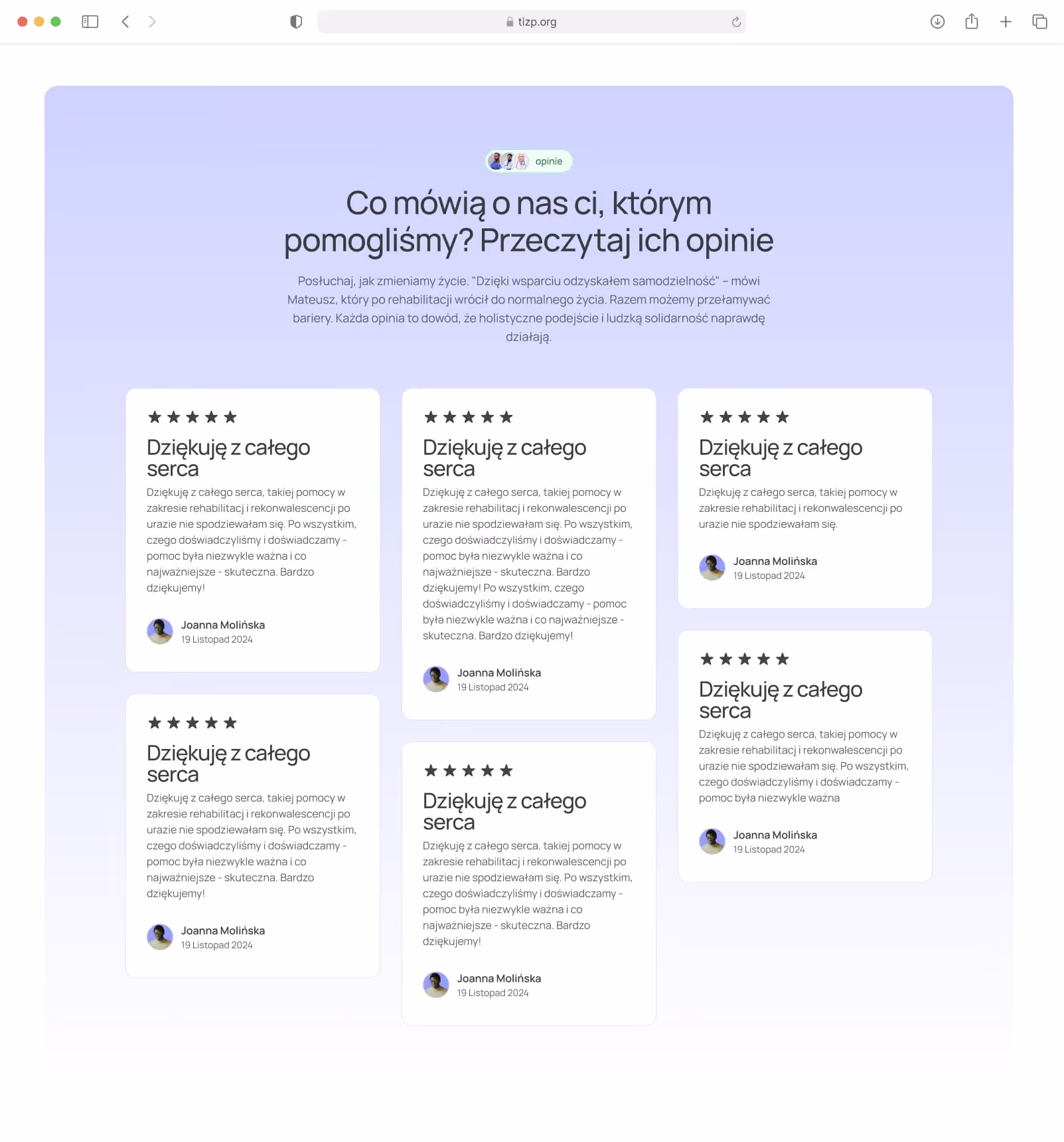 Przykładowa zajawka strony internetowej