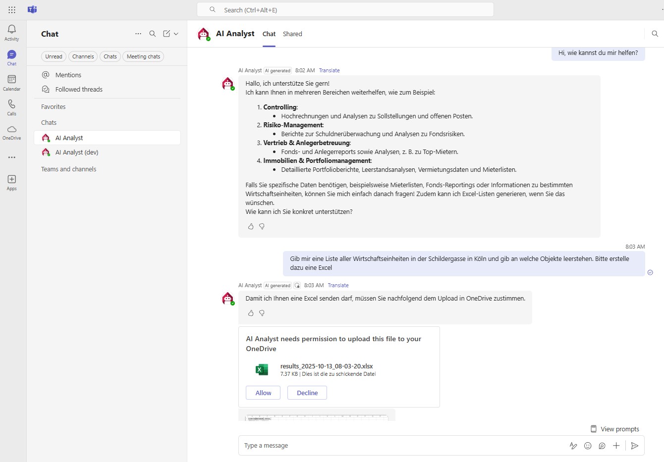 AI Analyst der Aachener Grundvermögen