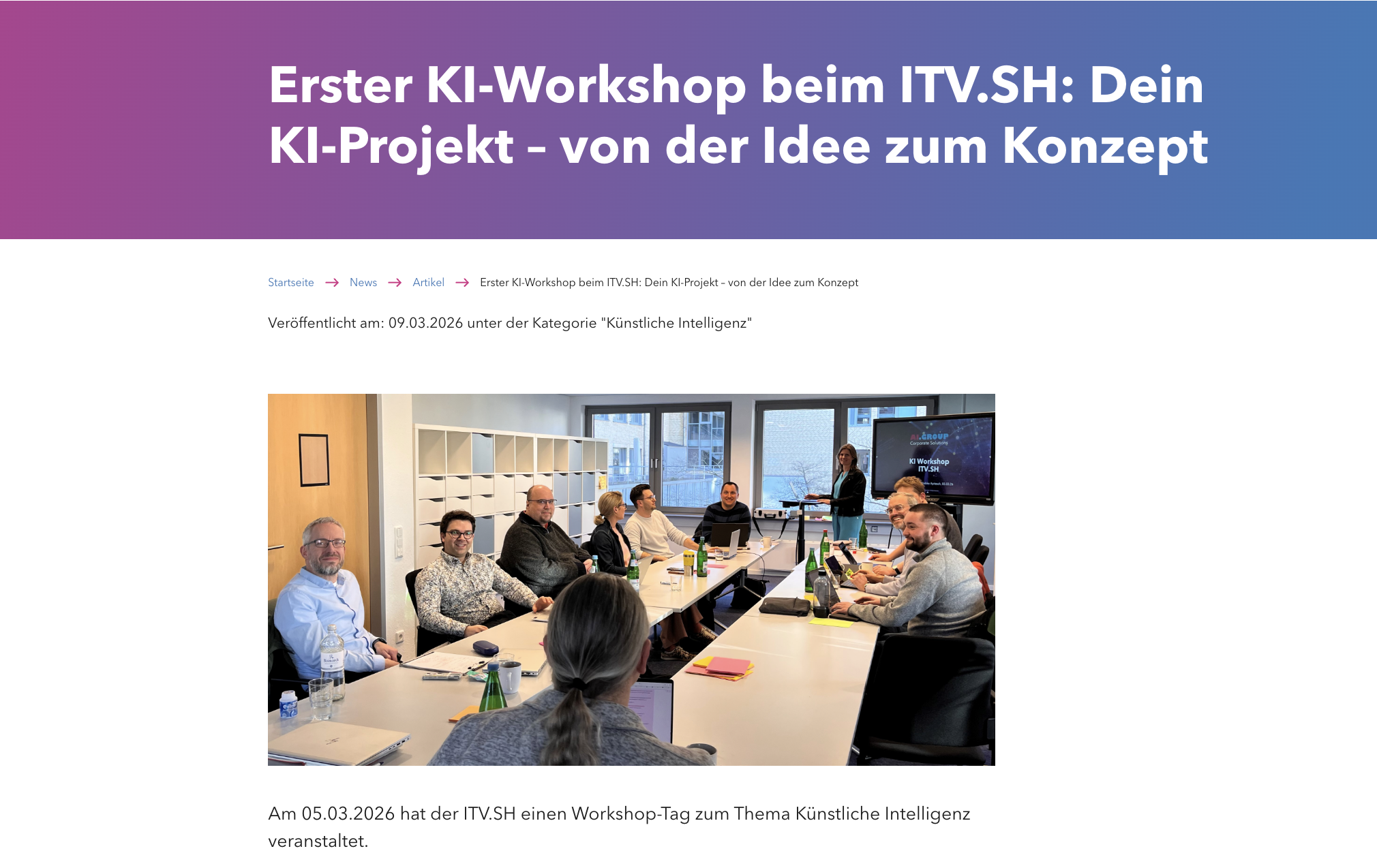 Wiebke Apitzsch und Rutger Boels als Trainer beim KI-Workshop des ITV.SH