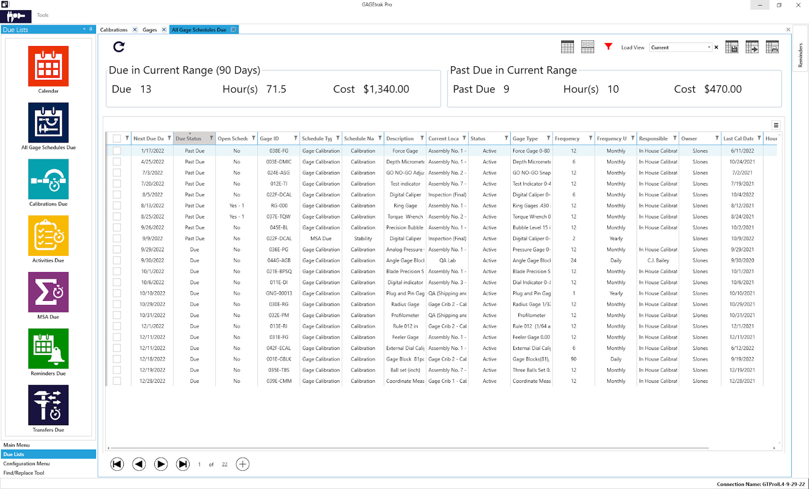 GAGEtrak lab management software