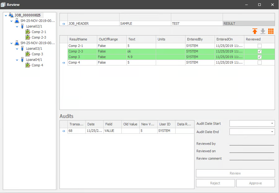SampleManager LIMS interface