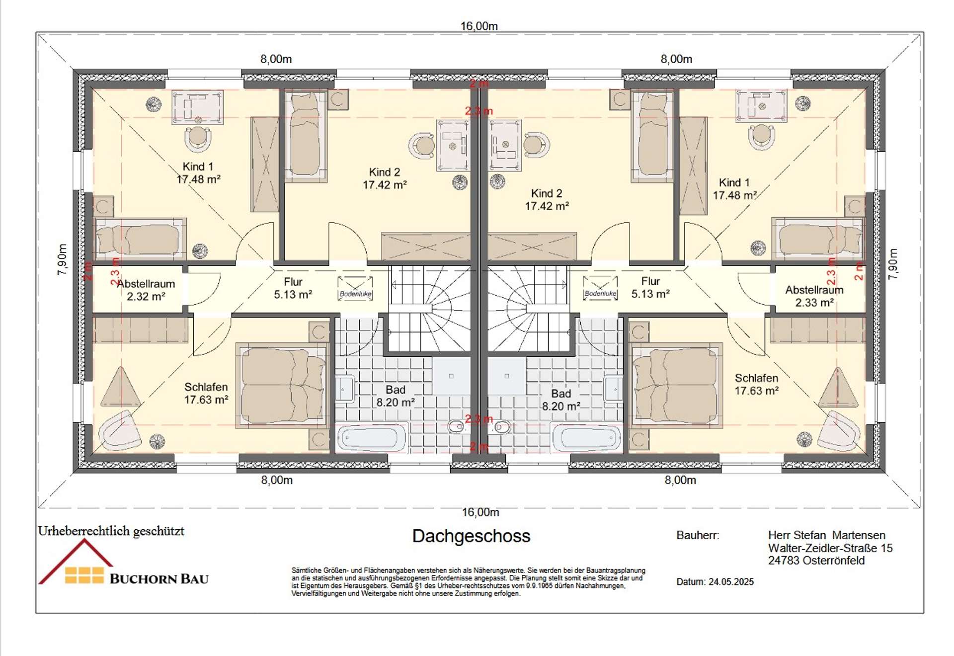 Grundrissentwurf DG_Doppelhaus
