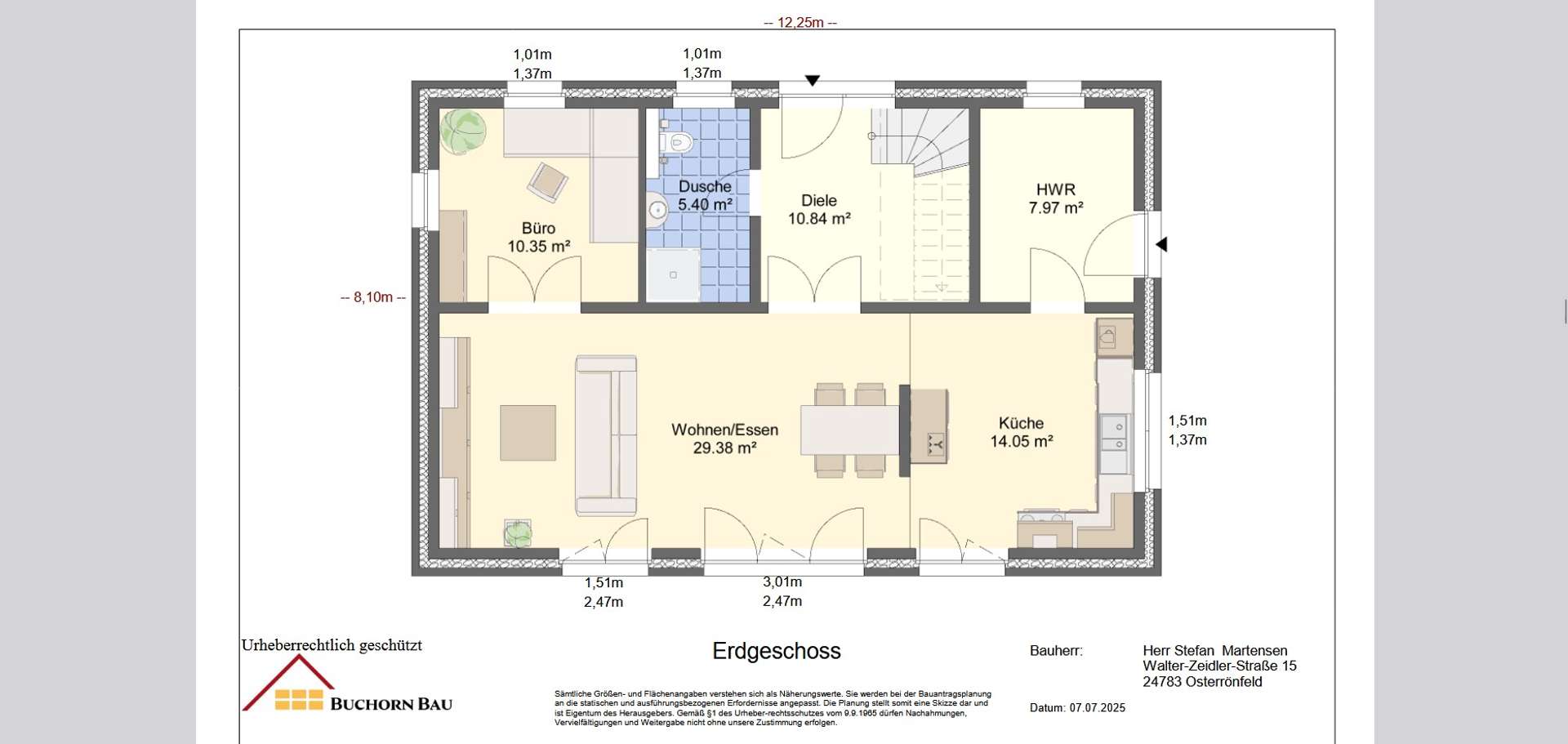 Entwurfsplanung Grundriss EG