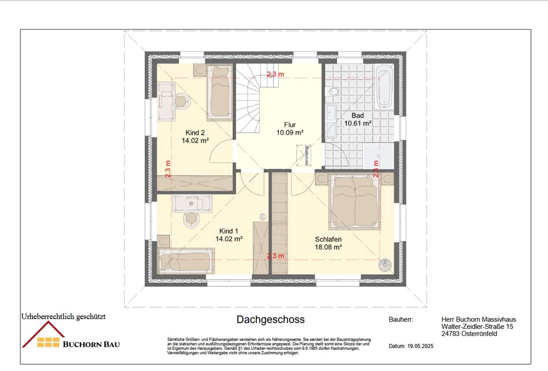 Grundriss Entwurfsplanung OG