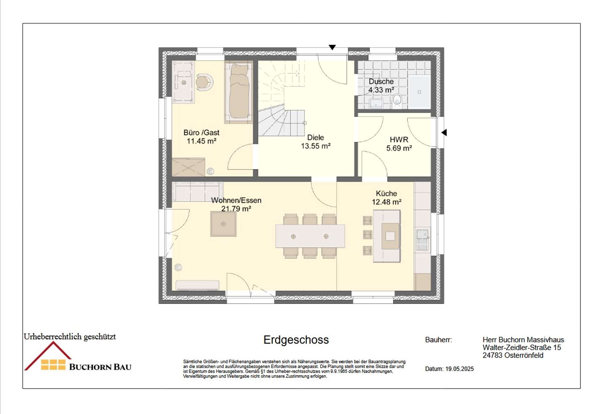 Grundriss Entwurfsplanung EG