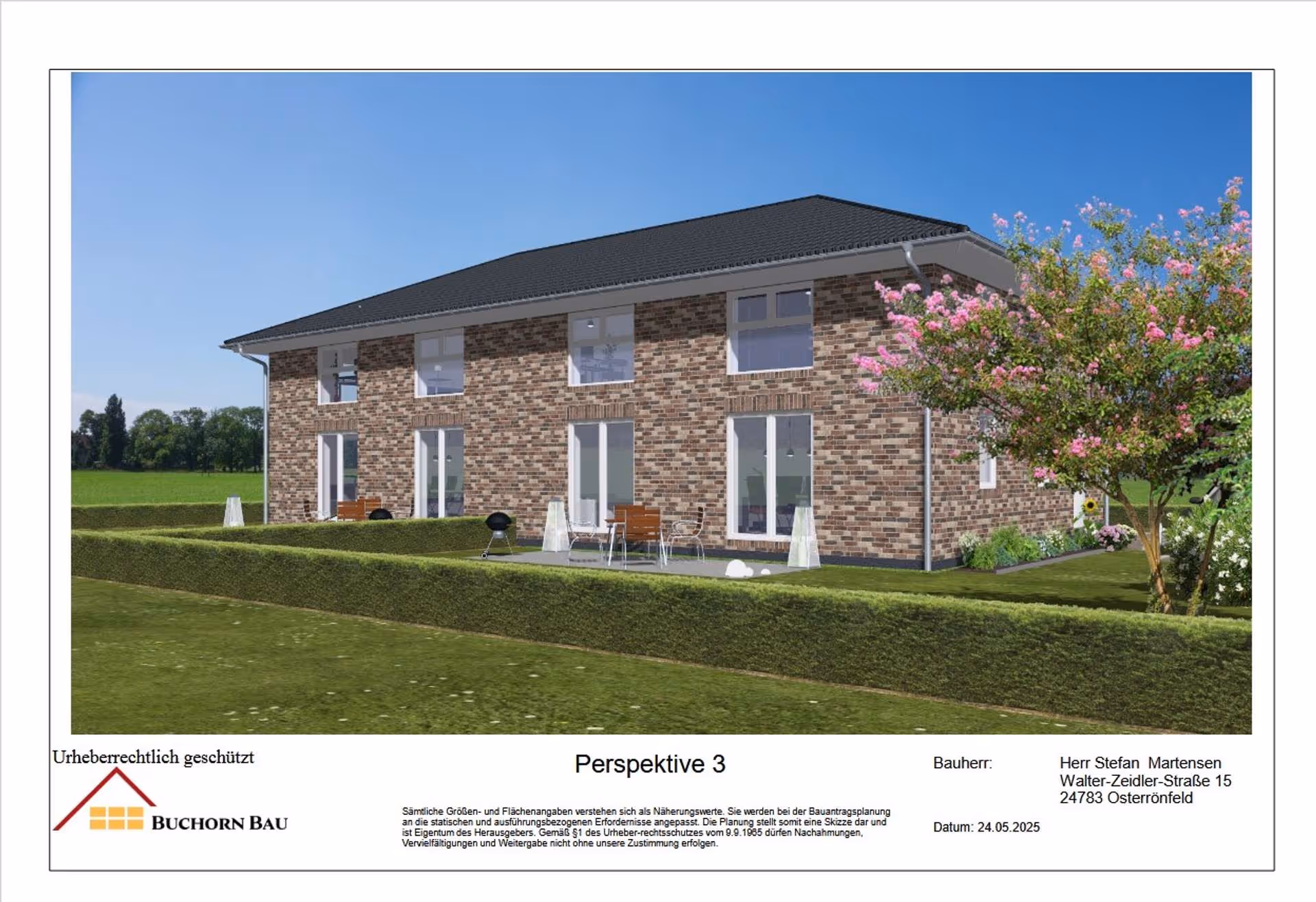 Willkommen in Sasel....DasAlstertal ruft Sie! Stadtvilla-DHH Neubau mit BUCHORN-Massivhaus